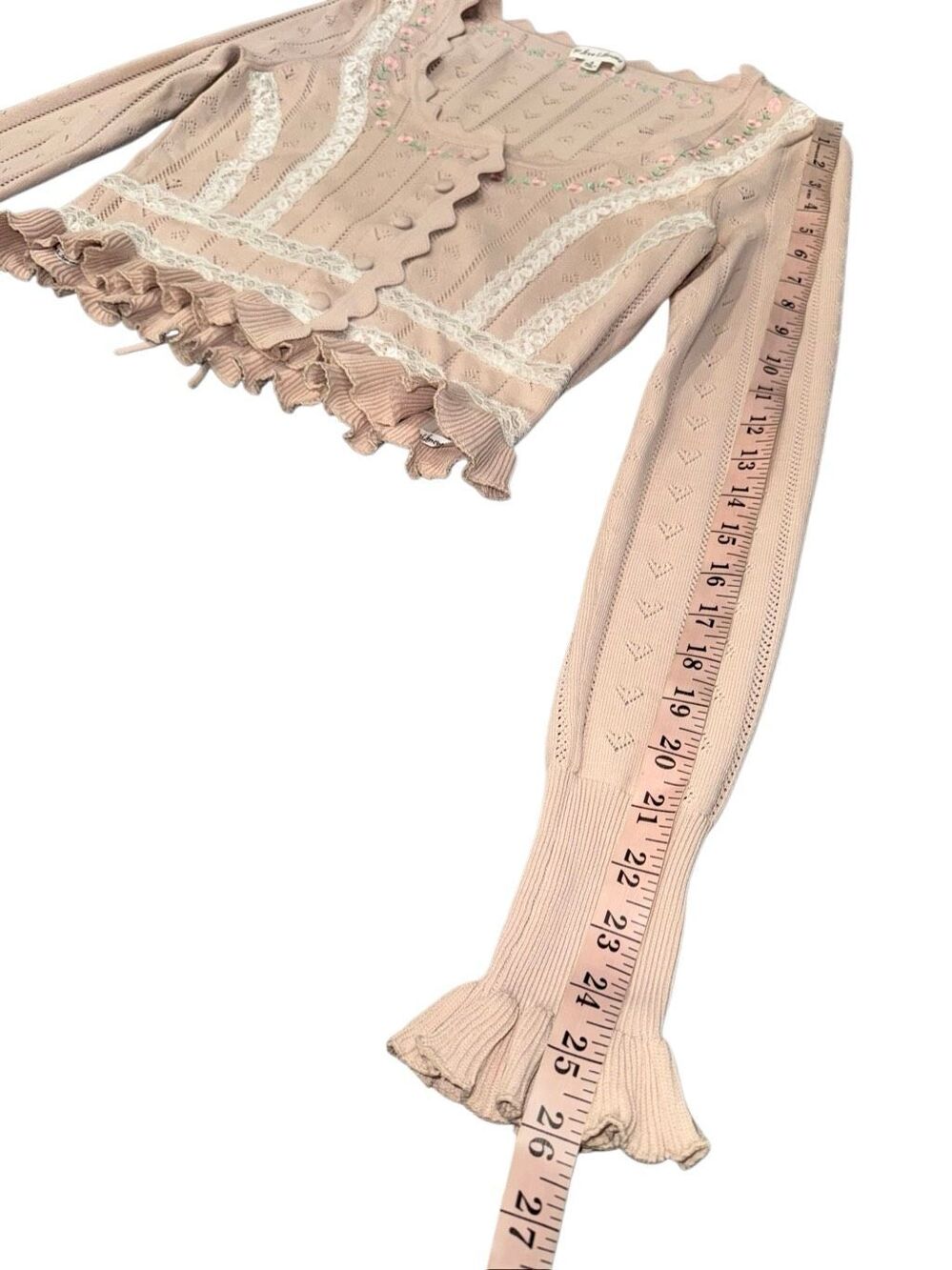 For Love & Lemons X Victoria’s Secret Eloise Knit Cardigan Size S - Picture 11 of 13